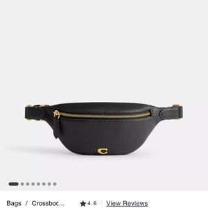 Coach Black Mini Bag with Gold Accents